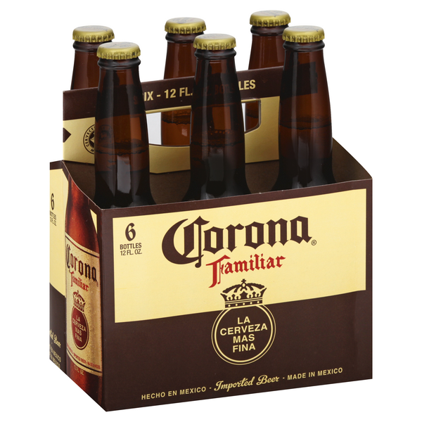 Corona Mexican Familiar 6 Pack 12-Oz Bottles