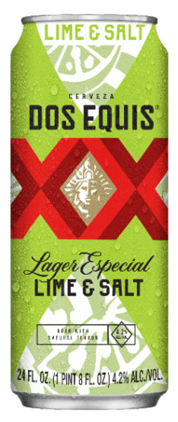 Dos Equis XX Lime & Salt Lager Especial Beer 24OZ Can