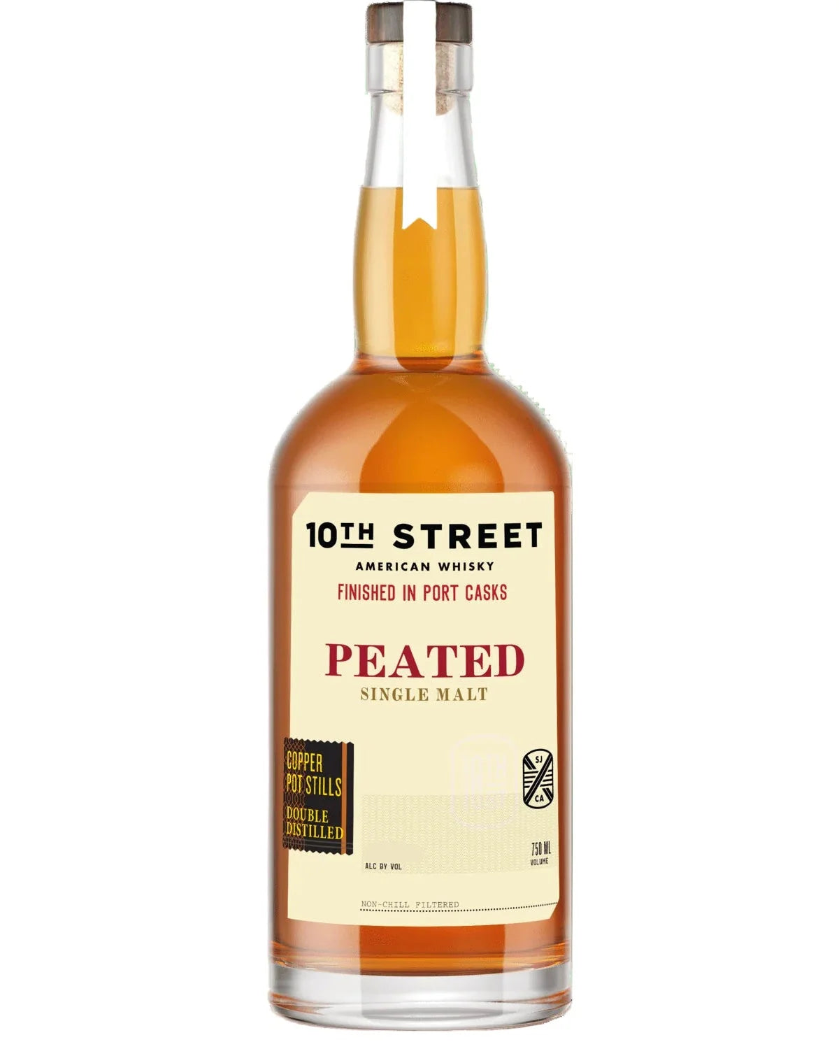 10th Street Peated Port Cask Finish American Single Malt Whisky 750ml