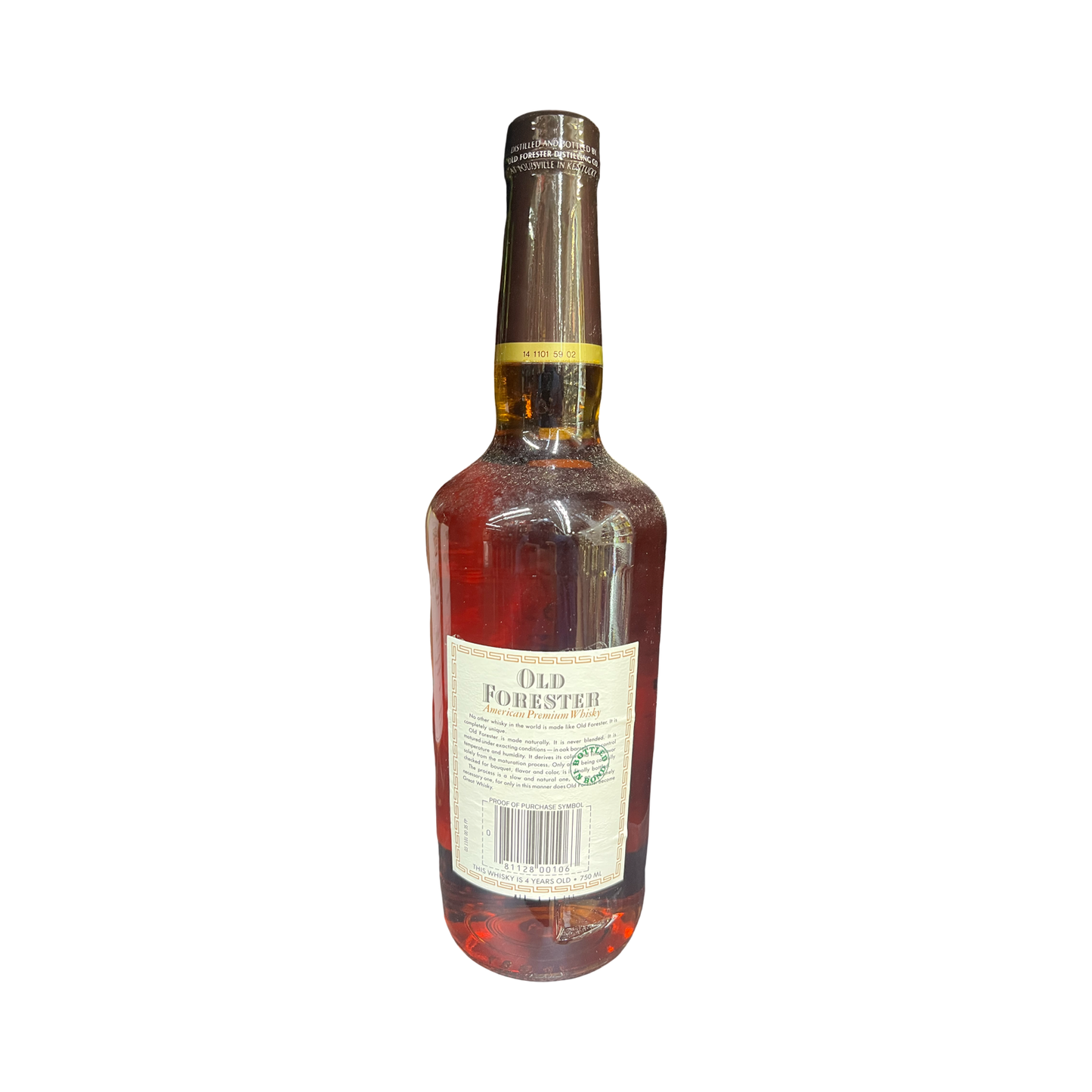 1986-1987 Old Forester Bottled In Bond Kentucky Straight Bourbon Whiskey