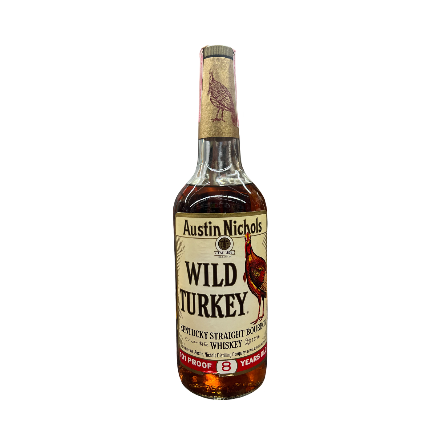 1984 Wild Turkey 8 Year Old 101 Proof Kentucky Straight Bourbon Whiskey 750ml