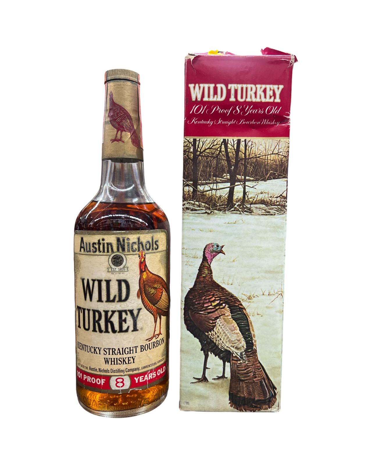 1976 Wild Turkey 8 Year Old 101 Proof Kentucky Straight Bourbon