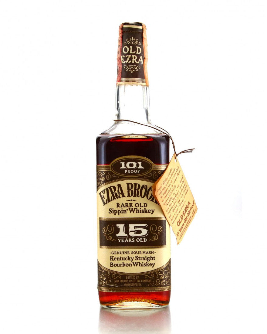 1981 Ezra Brooks 15 Year Old Single Barrel Kentucky Bourbon Whiskey 750ml