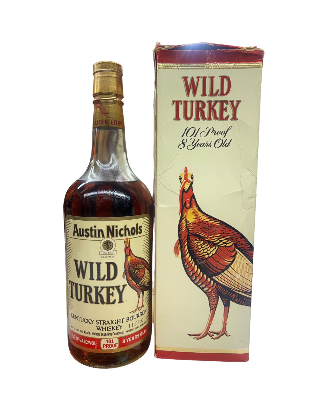 1989 Wild Turkey 8 Year Old Kentucky Straight Bourbon Whiskey 1Lt