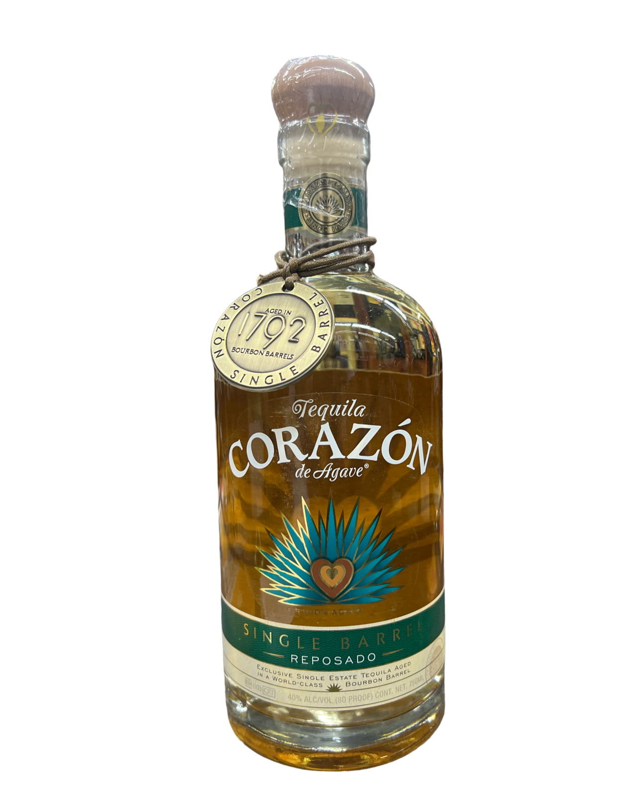 Corazon Single Barrel Aged in 1792 Bourbon Barrels Barrel Select Reposado Tequila 750ml