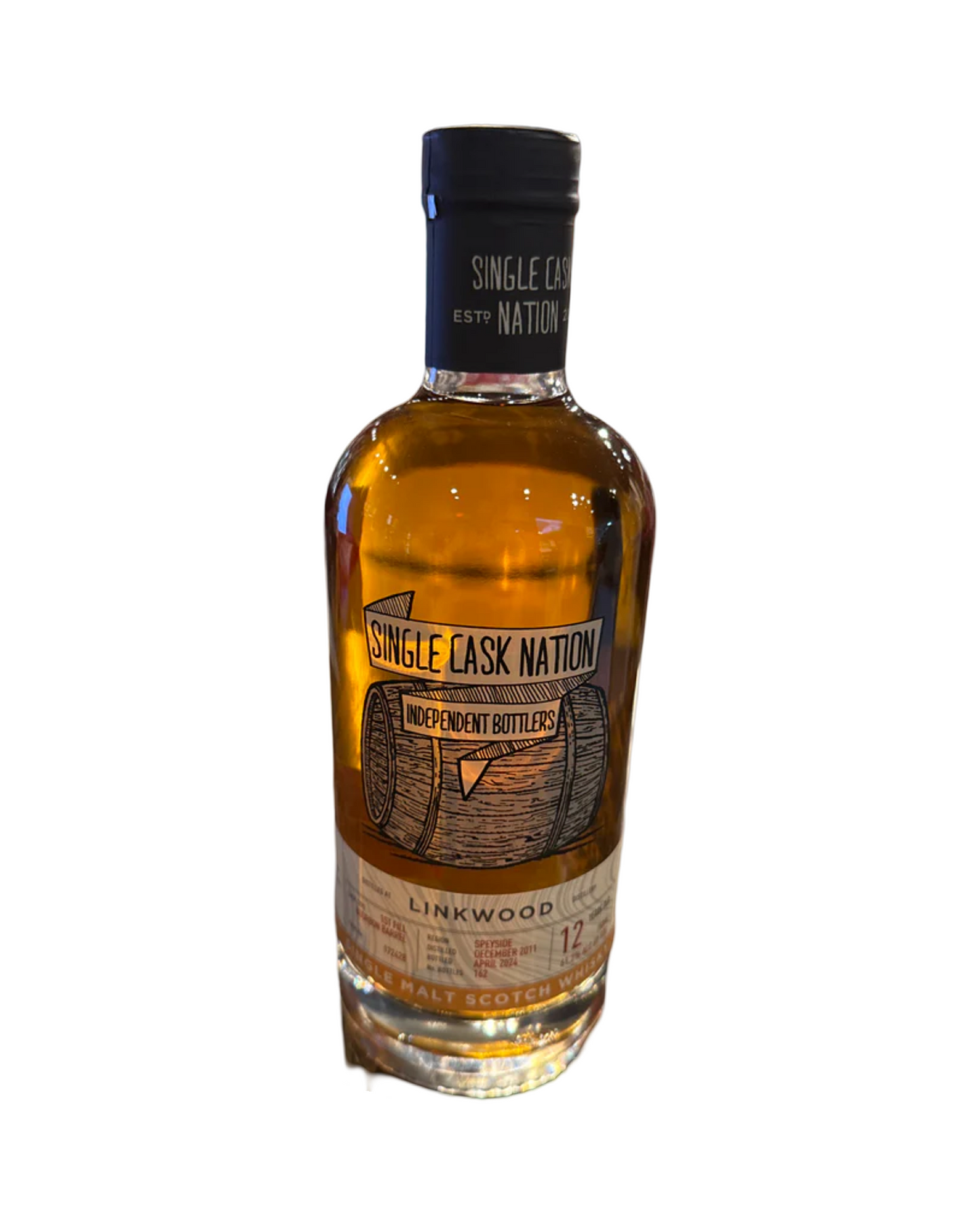 2011 Single Cask Nation Linkwood 12 Year Old 1st Fill Bourbon Cask No. 172428 Single Malt Scotch Whisky 750ml