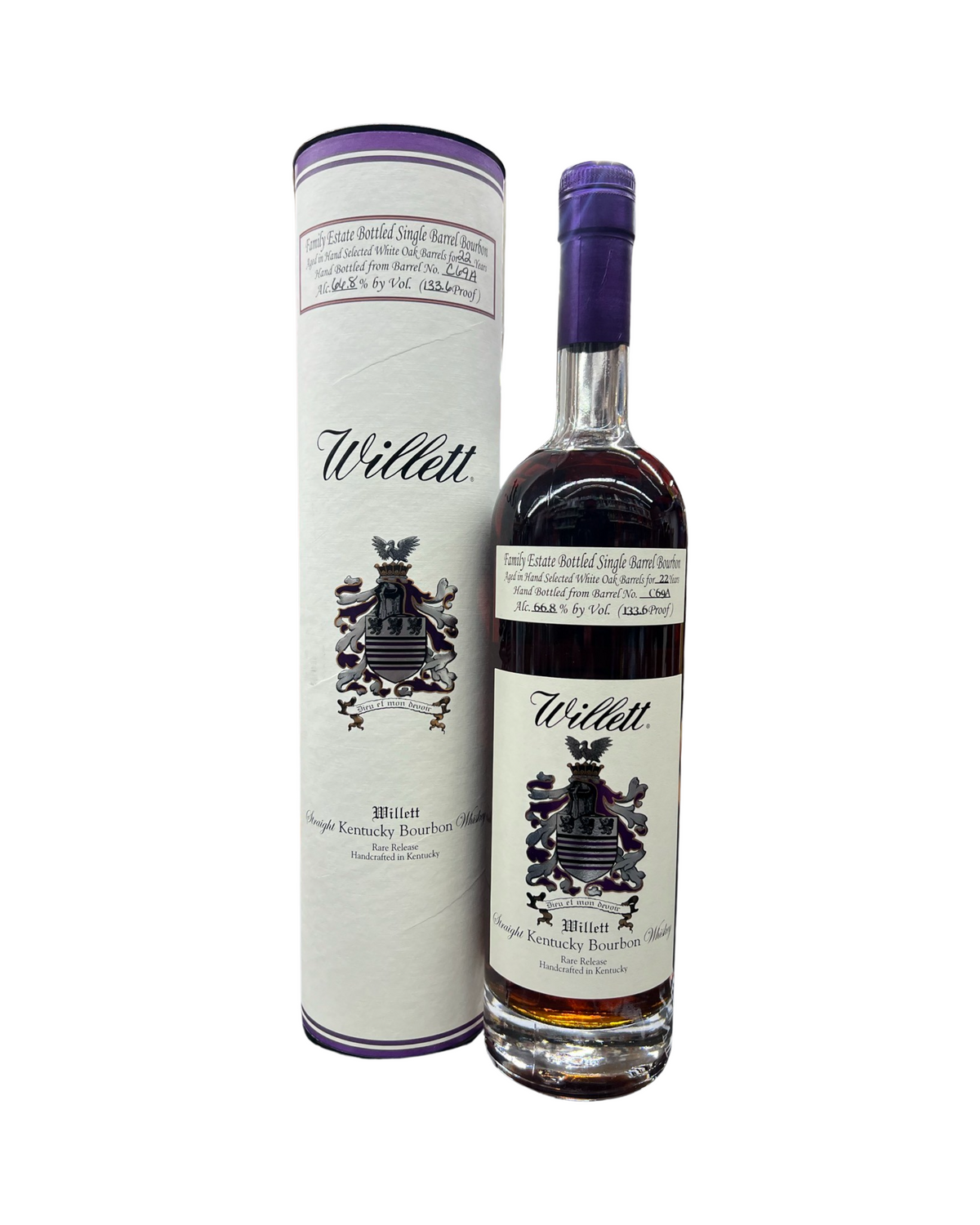 2015 Willett Family Estate Bottled Single Barrel 22 Year Old Barrel No. C69A Kentucky Straight Bourbon Whiskey 750ml