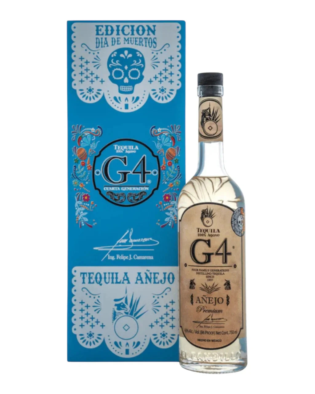 2025 G4 Edicion de Madera Dia de Muertos Anejo Tequila 750ml hi