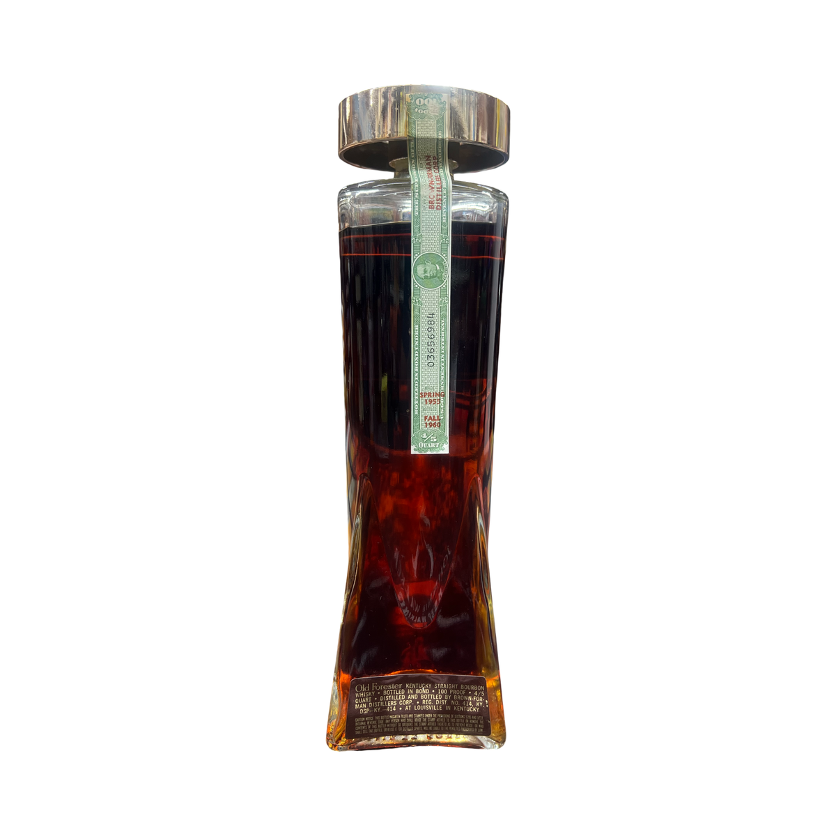 1955 Old Forester Decanter Bottled In Bond Kentucky Straight Bourbon Whiskey