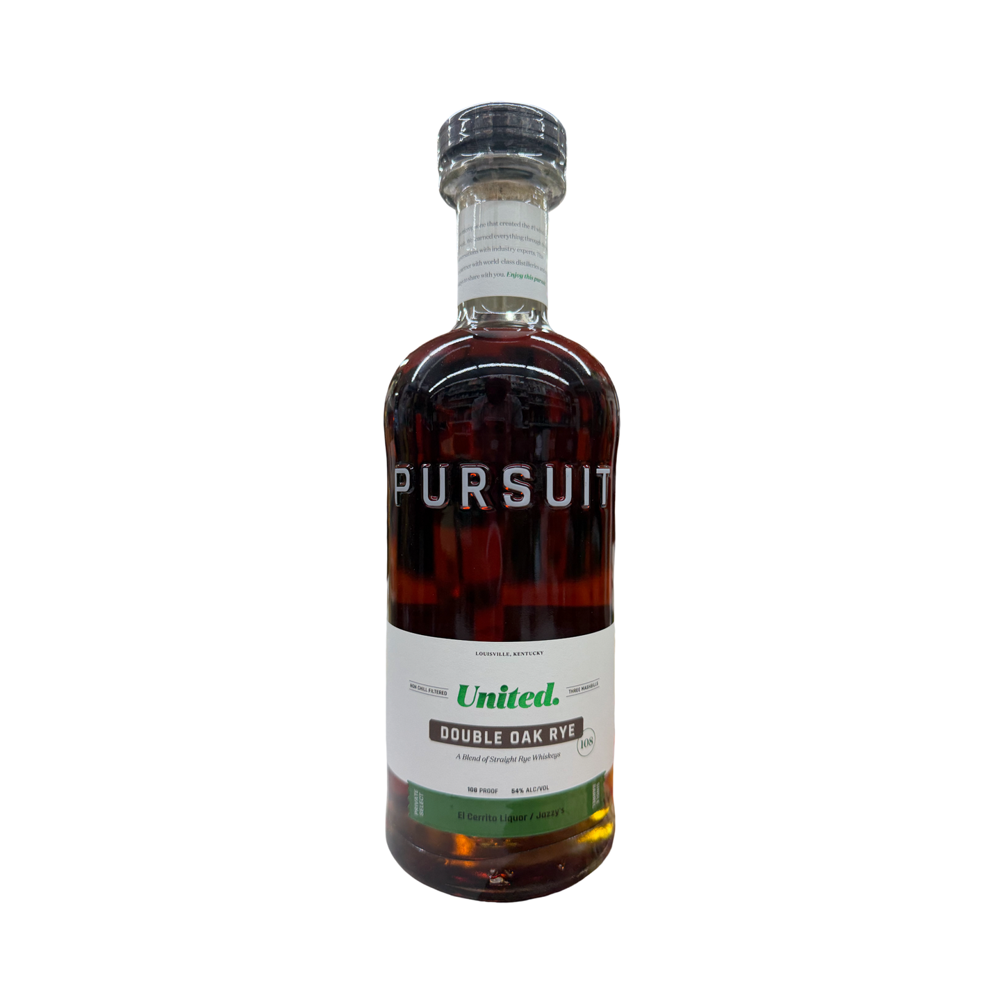 Pursuit Spirits United Double Oak EL Cerrito Store Pick Rye Whiskey (Barrel Code 9CF)