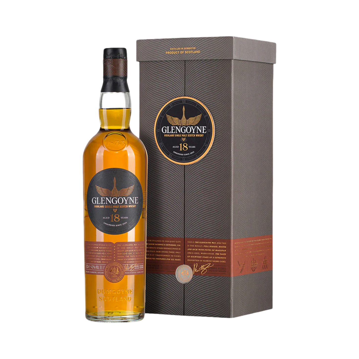Glengoyne 18 Year Old Single Malt Scotch Whiskey 750ml