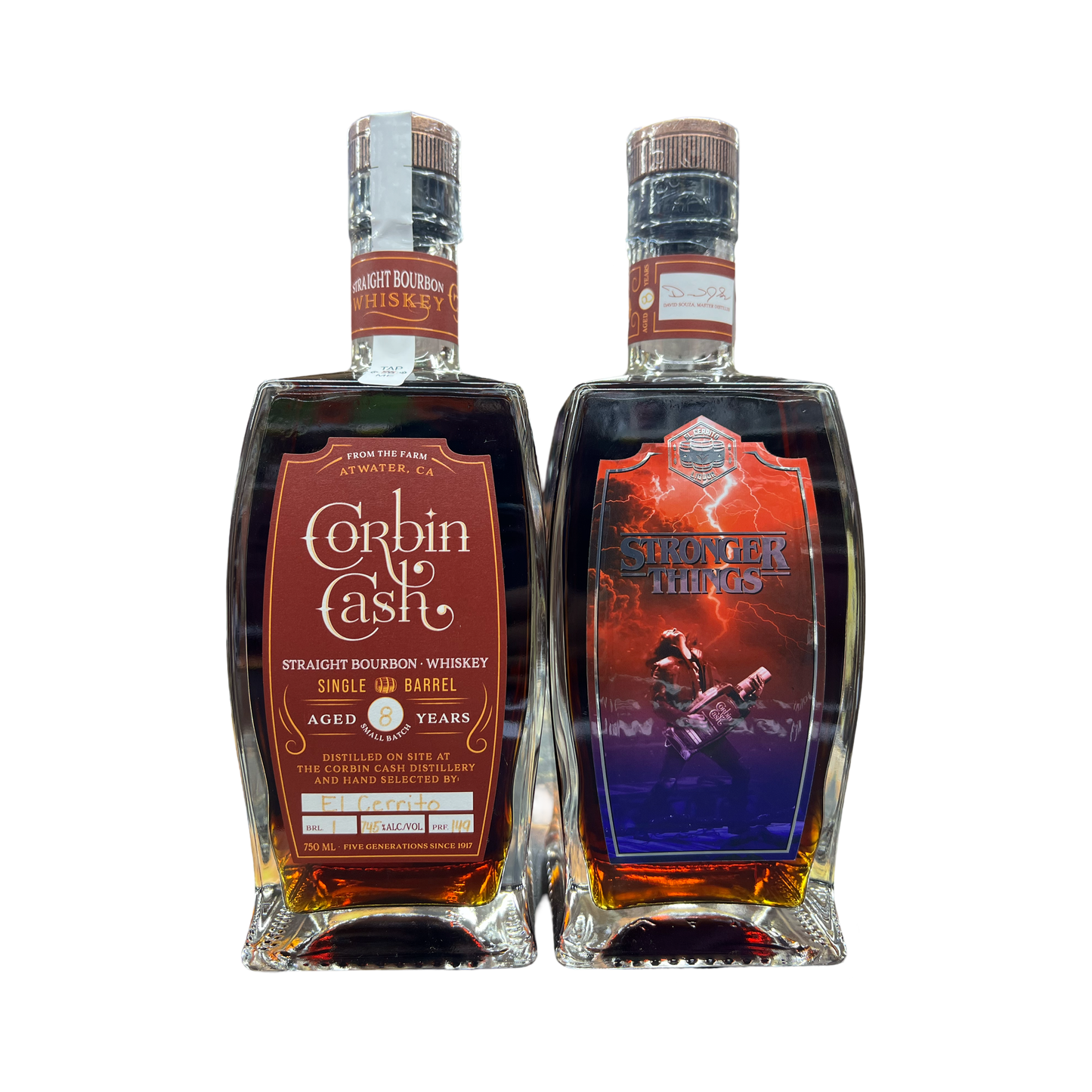 Corbin Cash 8 Year Single barrel Cask Straight Bourbon Whiskey (Stronger Things) El cerrito Liquor Exclusive (149 Proof)