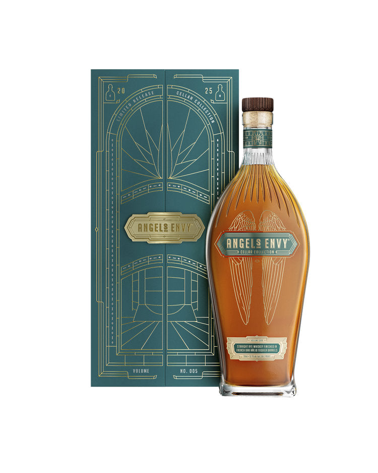 Angel's Envy Cellar Collection 005 French Oak Extra Anejo Tequila Barrel Finish Straight Rye Whiskey 750ml