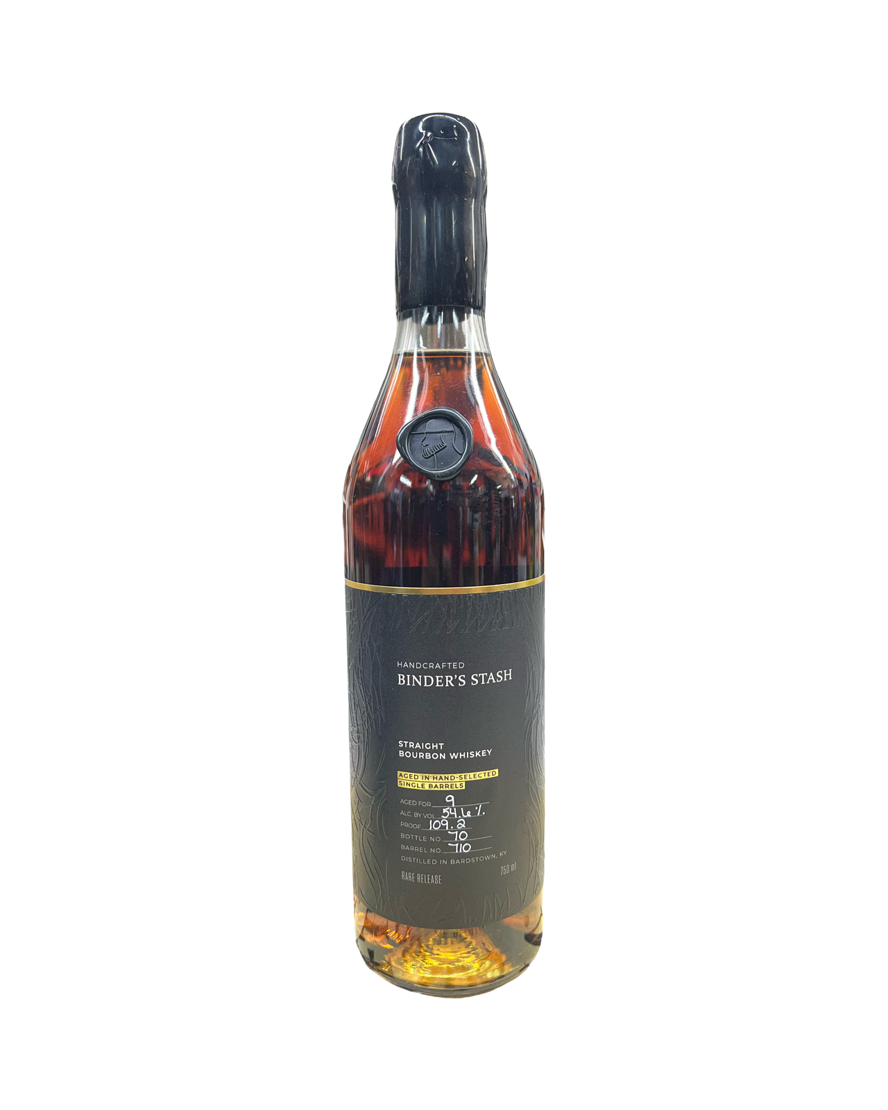 Binder's Stash 9 Year Old Single Barrel Pacific Edge Pick Deep Impact Straight Bourbon Whiskey