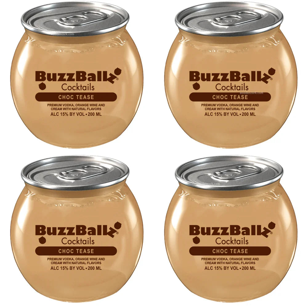 Buzz Ballz Choc Tease 200ml Bundle 4-Pack