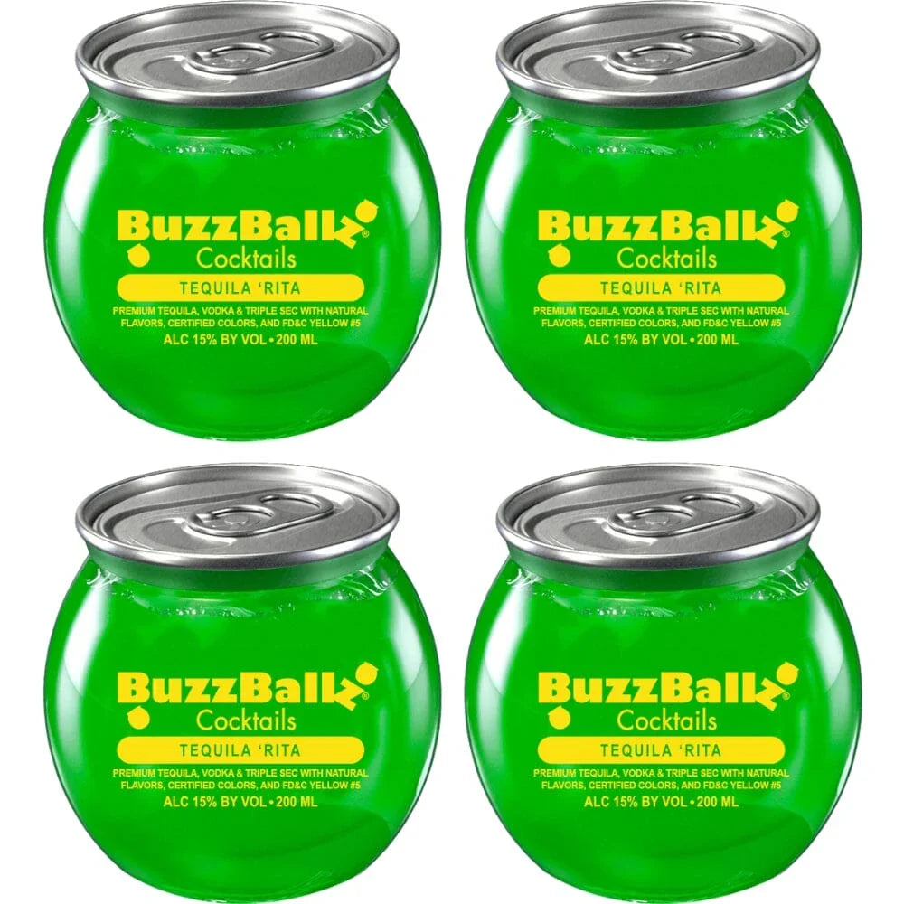 Buzz Ballz Tequila Rita Cocktails 200ml Bundle 4-Pack