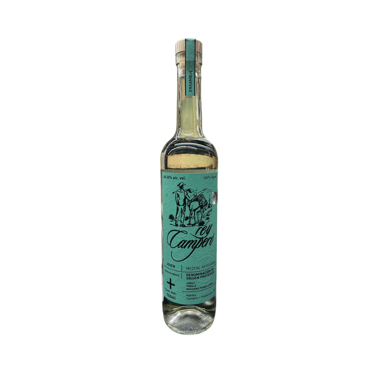 Rey Campero Mezcal Jabali Tobala Mexicano Penca Larga Joven Artesanal Mezcal 750ml