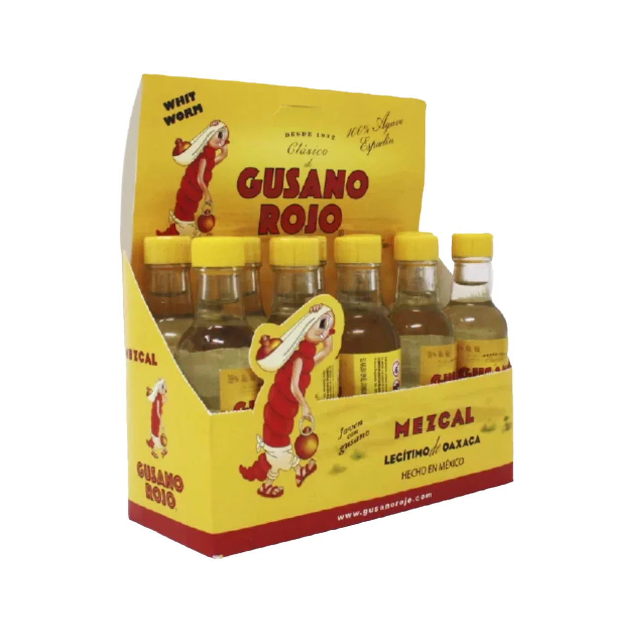Gusano Rojo with Worm Artesanal Mezcal Bundle 10-Pack