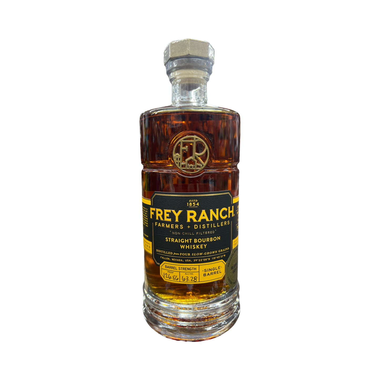 Frey Ranch Straight Bourbon Single Barrel Cask Strength Whiskey (El Cerrito Liquor Exclusive) 750ml