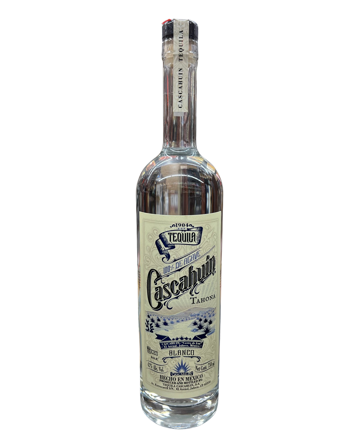 Cascahuin Tahona Blanco Tequila 750ml