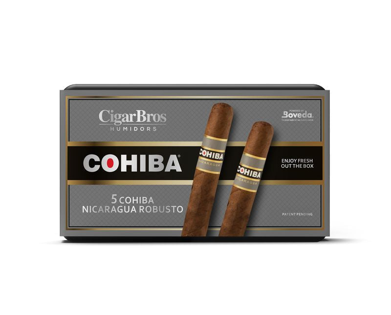 Cohiba Nicaruaga Robusto Cigar With Personal Humidor by CigarBros (Box of 5)