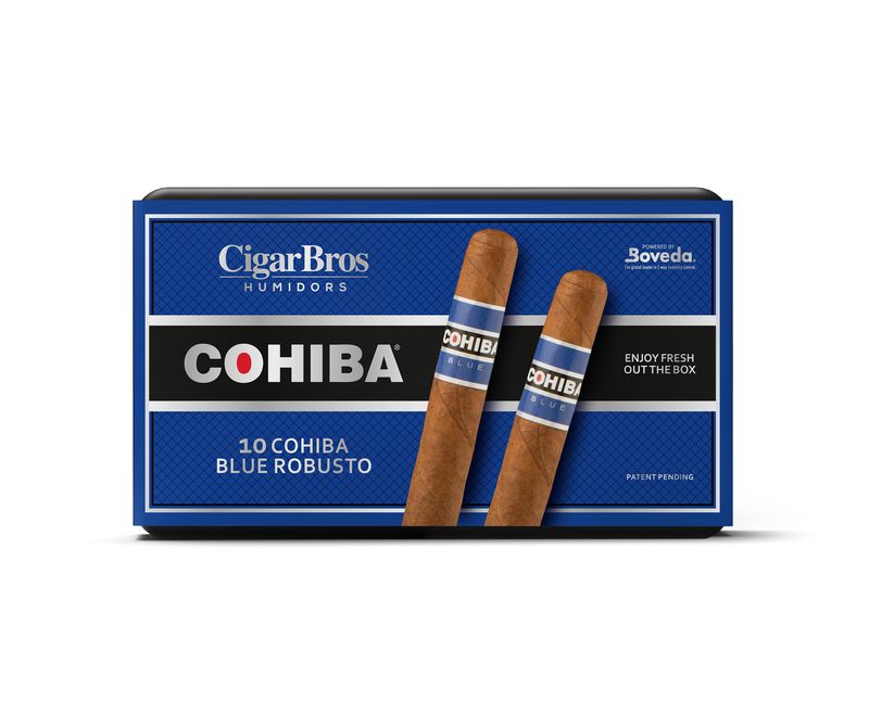 Cohiba Blue Robusto Cigar With Personal Humidor by CigarBros (Box of 10)
