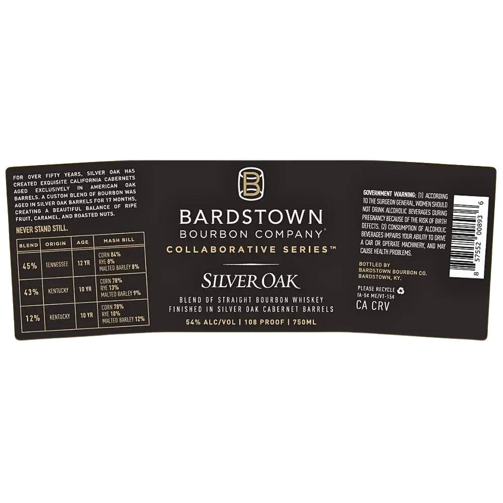 Bardstown Collaborative Series Silver Oak Cabernet Barrel Finish Blended Bourbon Whiskey 750ml
