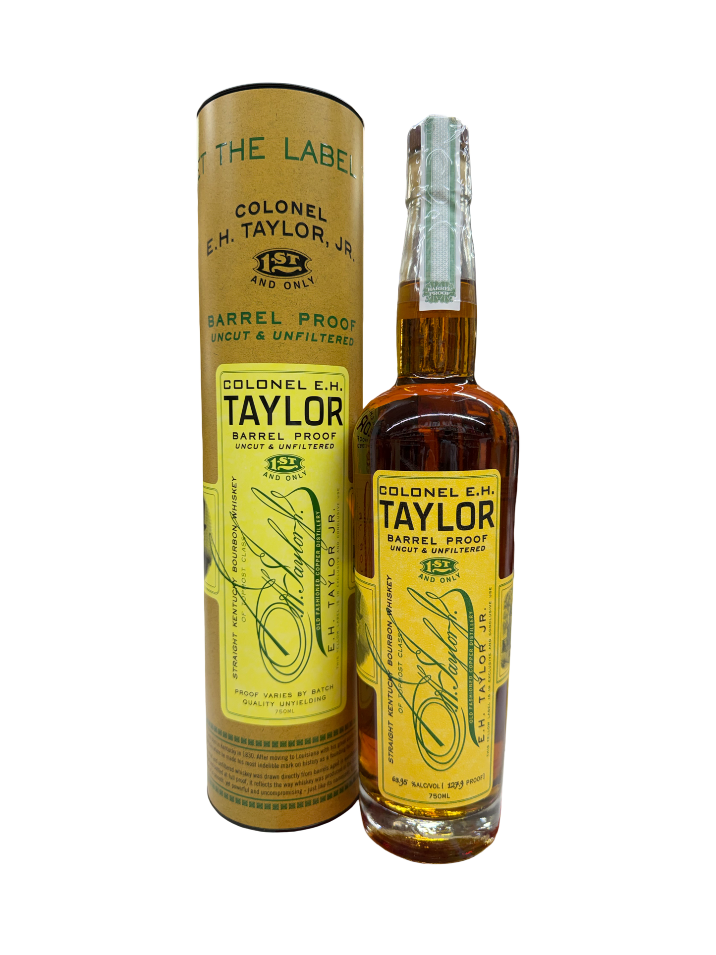 Colonel E.H. Taylor Jr. Barrel Proof Bourbon – Batch 15, bottled at 63.95% ABV / 127.9 proof