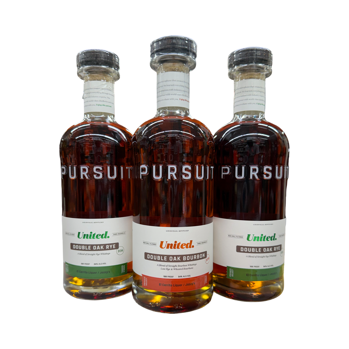 Pursuit Spirits United Double Oak EL Cerrito Store Pick Whiskey Bundle 3-Pack (bottle of each pick)