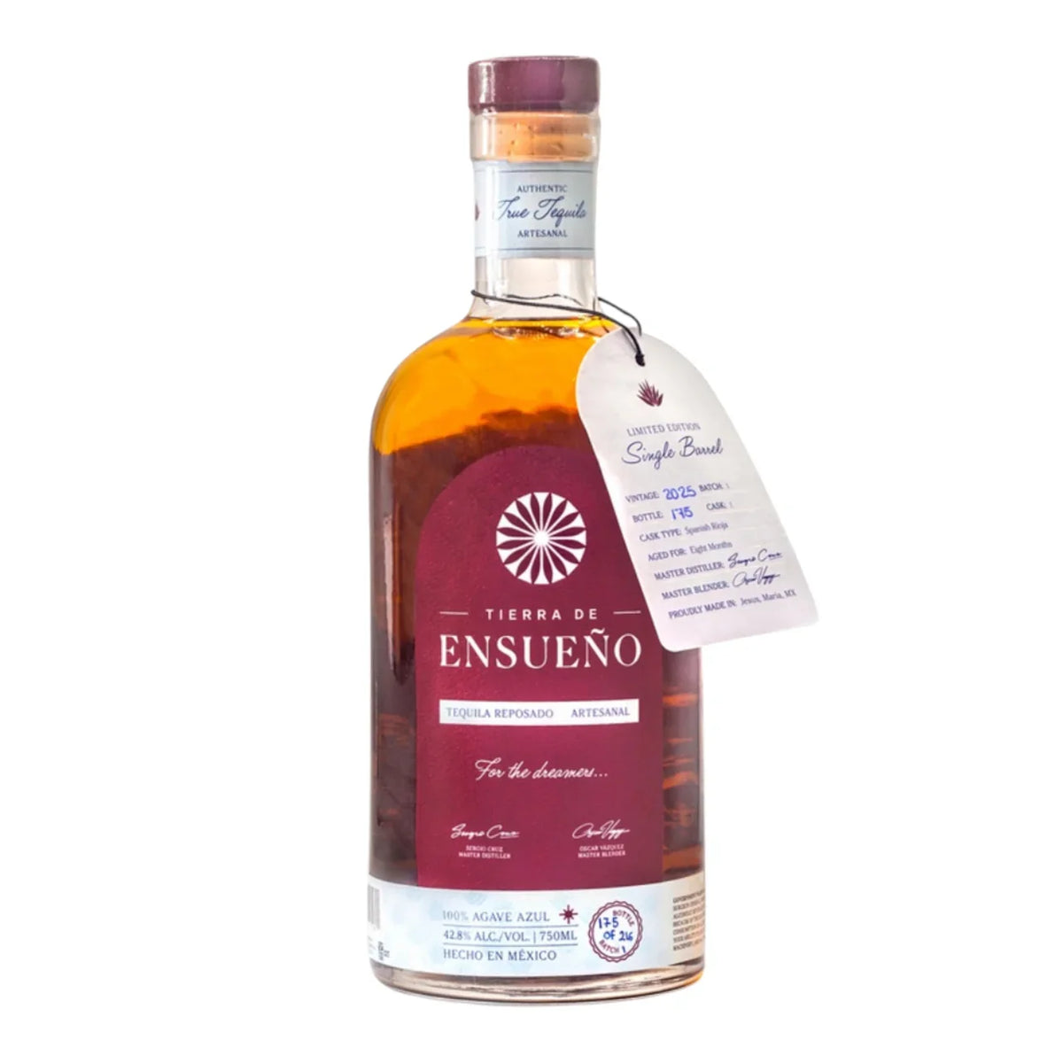 Tierra De Ensueño Single Barrel Spanish Rioja Cask Reposado Tequila