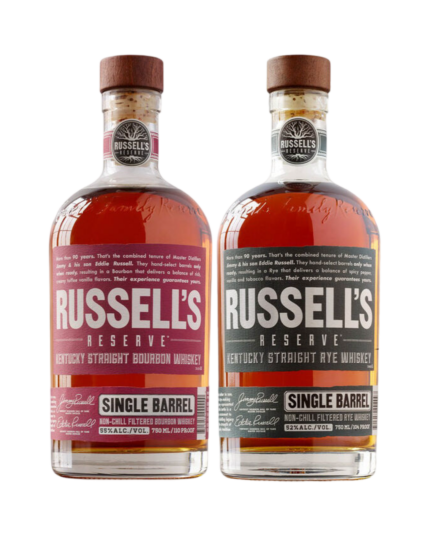 Russell's Reserve Single Barrel Kentucky Straight Bourbon & Rye Whiskey Bundle 2-Pack
