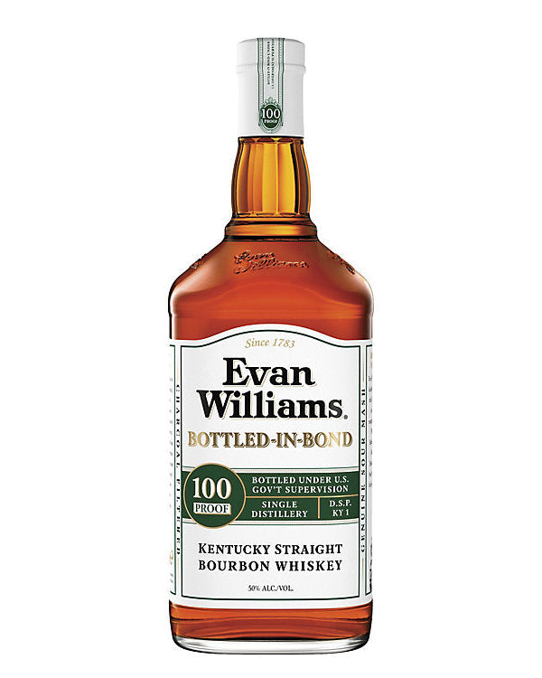 Evan Williams White Label Bottled in Bond Kentucky Straight Bourbon Whiskey 1.75Lt