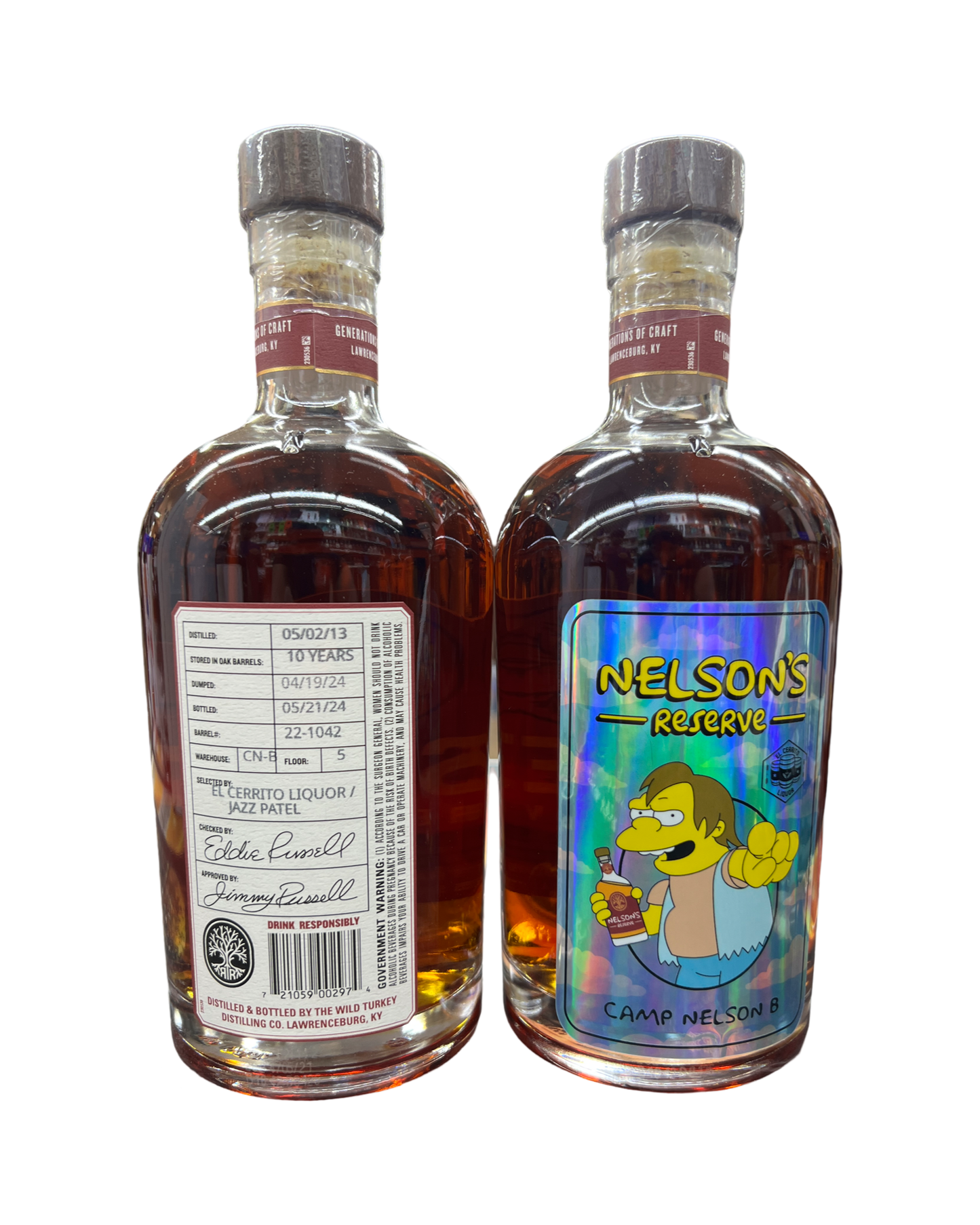 Russell's Reserve close to 11 Year Old Single Barrel (Nelson’s Reserve) El Cerrito Liquor Store Pick Kentucky Straight Bourbon Whiskey 750ml Wearhouse CN-B - Limit 2