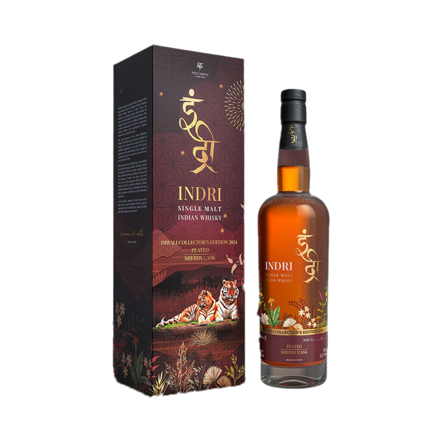 2024 Indri Diwali Collector's Edition PX Sherry Cask Matured Peated Indian Single Malt Whisky