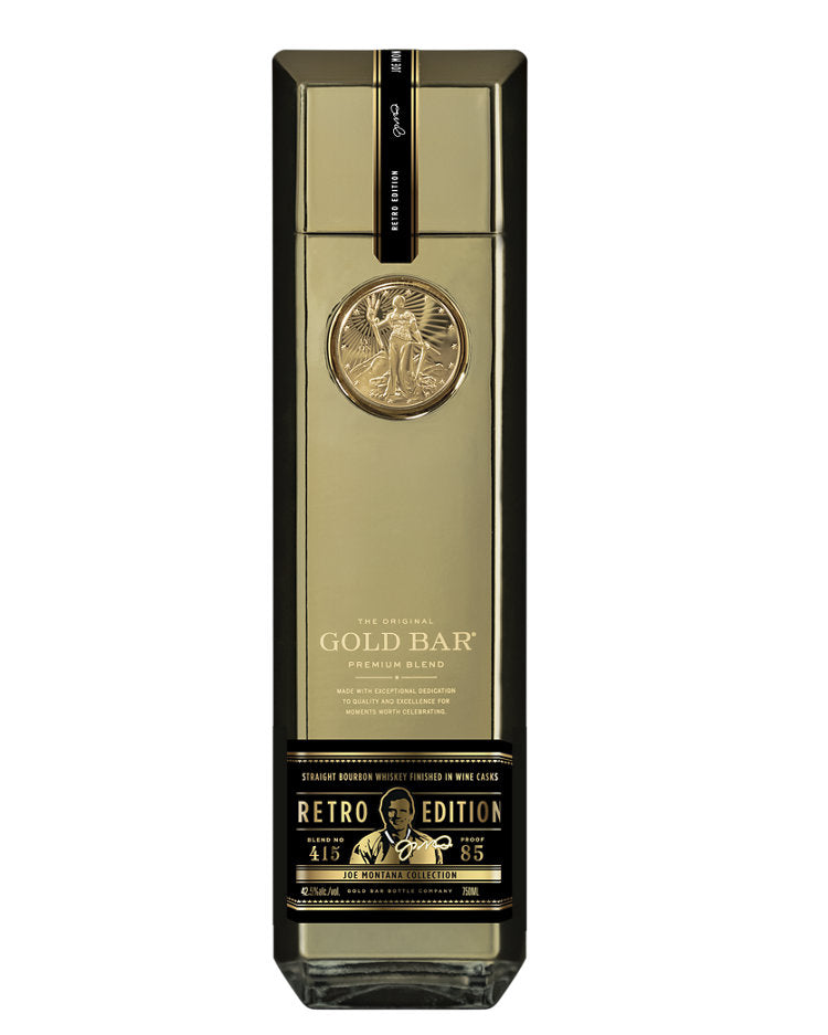 Gold Bar Joe Montana Retro Edition Finished In Wine Cask Straight Bourbon Whiskey 750ml