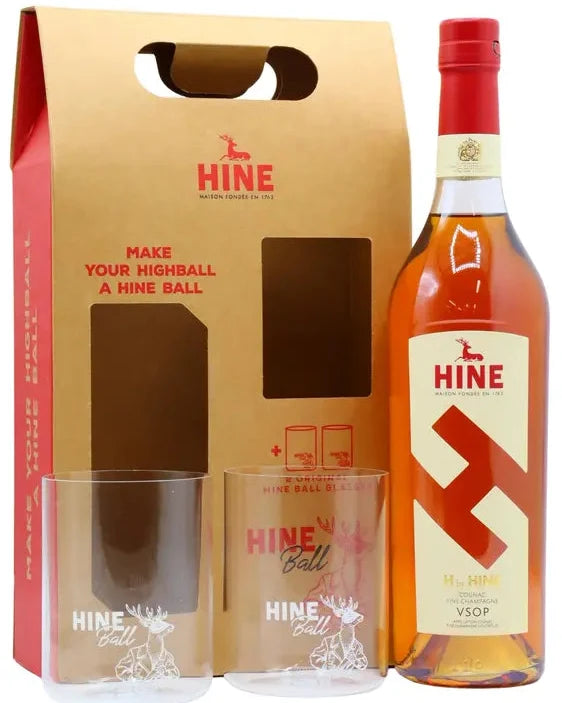 H by Hine V.S.O.P. Fine Champagne Cognac With 2 Glasses 750ml