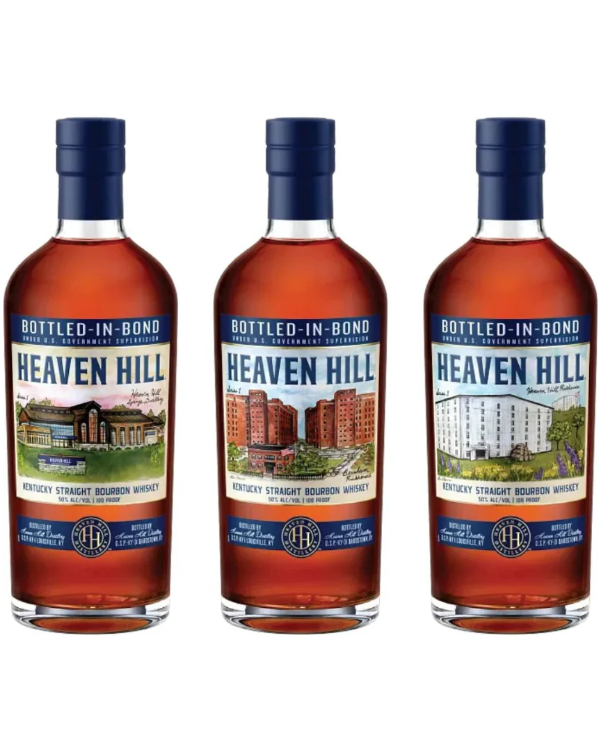 Heaven Hill Distilleries Art Series Bottled-in-Bond Kentucky Straight Bourbon Whiskey X Bri Bowers Bundle 3-Pack