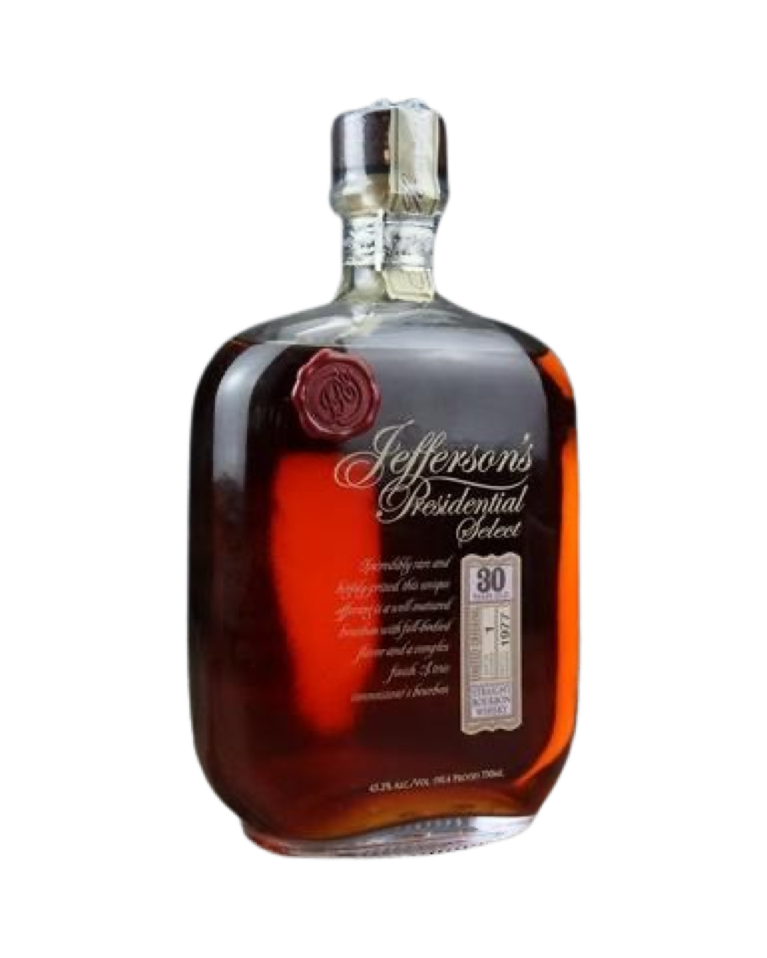Jefferson's Presidential Select 30 Years Old Straight Bourbon Whiskey 750ml
