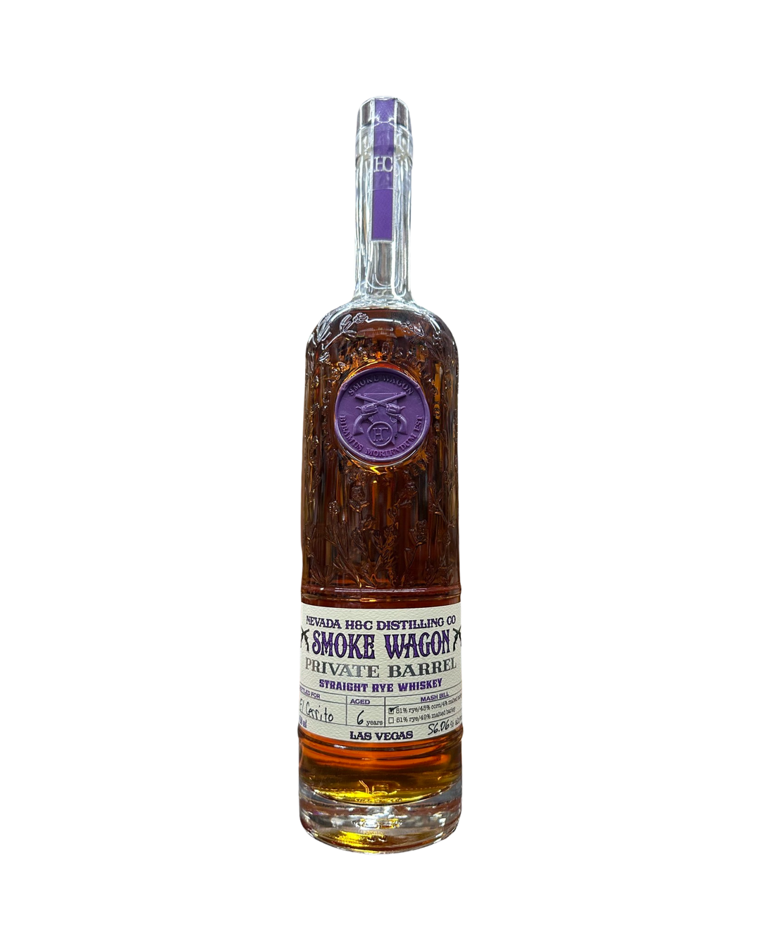 Smoke Wagon 6 Year Old El Cerrito Liquor Store Pick Straight Rye Whiskey