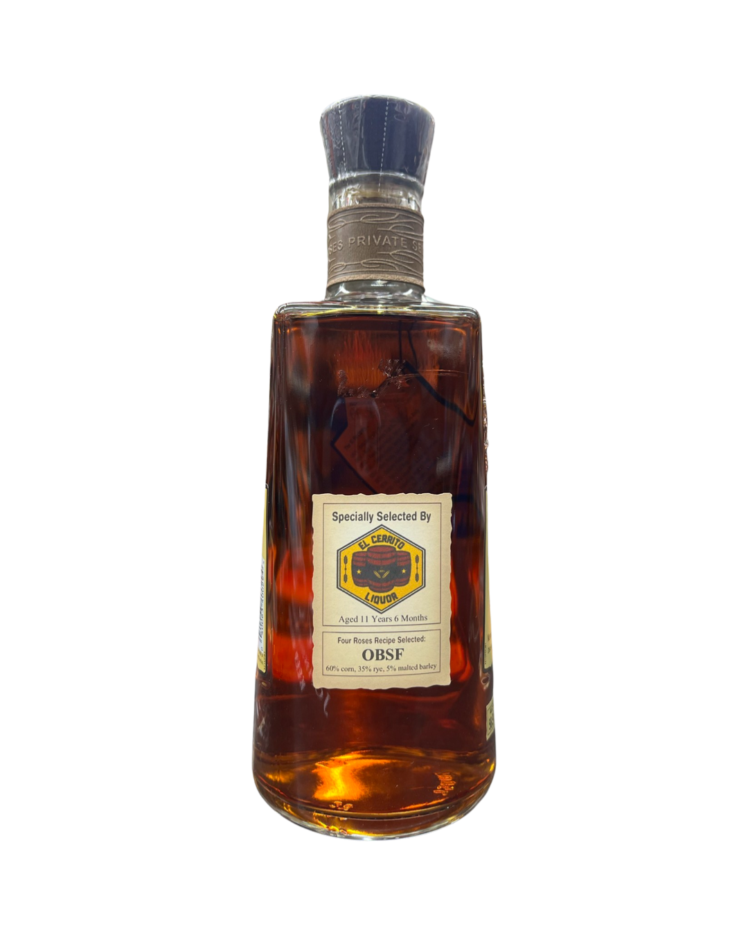 Four Roses 11 Year Old Single Barrel Barrel Strength El Cerrito Liquor Store Pick Kentucky Straight Bourbon Whiskey 750ml