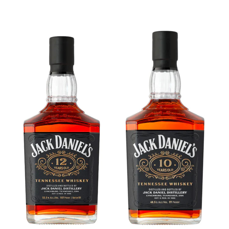 Jack Daniel's 10 Year Old & 12 Year Old Bourbon Whiskey Bundle Pack