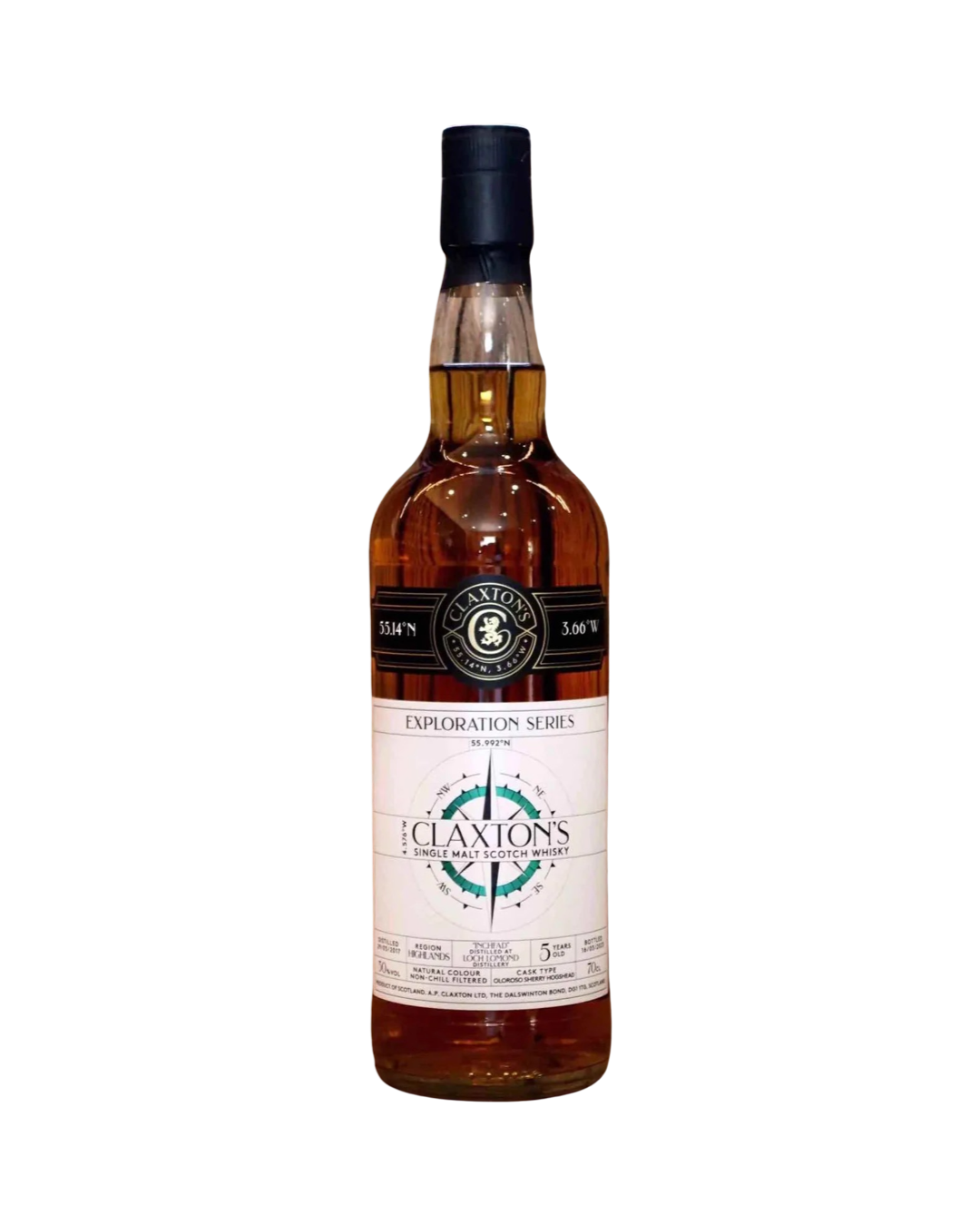 Claxton's Exploration Series Inchfad Loch Lomond 5 year Old Single Malt Scotch Whiskey 750ml