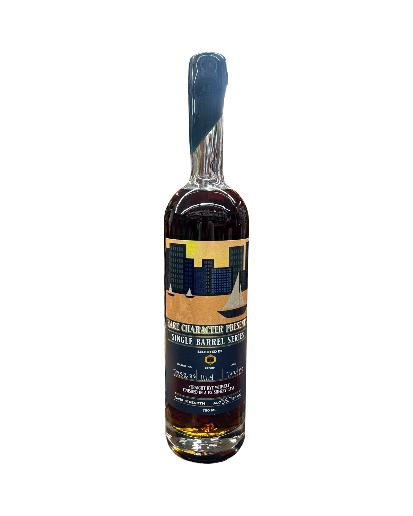 Rare Character 7 year Old Single Barrel EL Cerrito Liquor Store Pick Finished in a PX Sherry Cask Straight Rye Whiskey 750ml