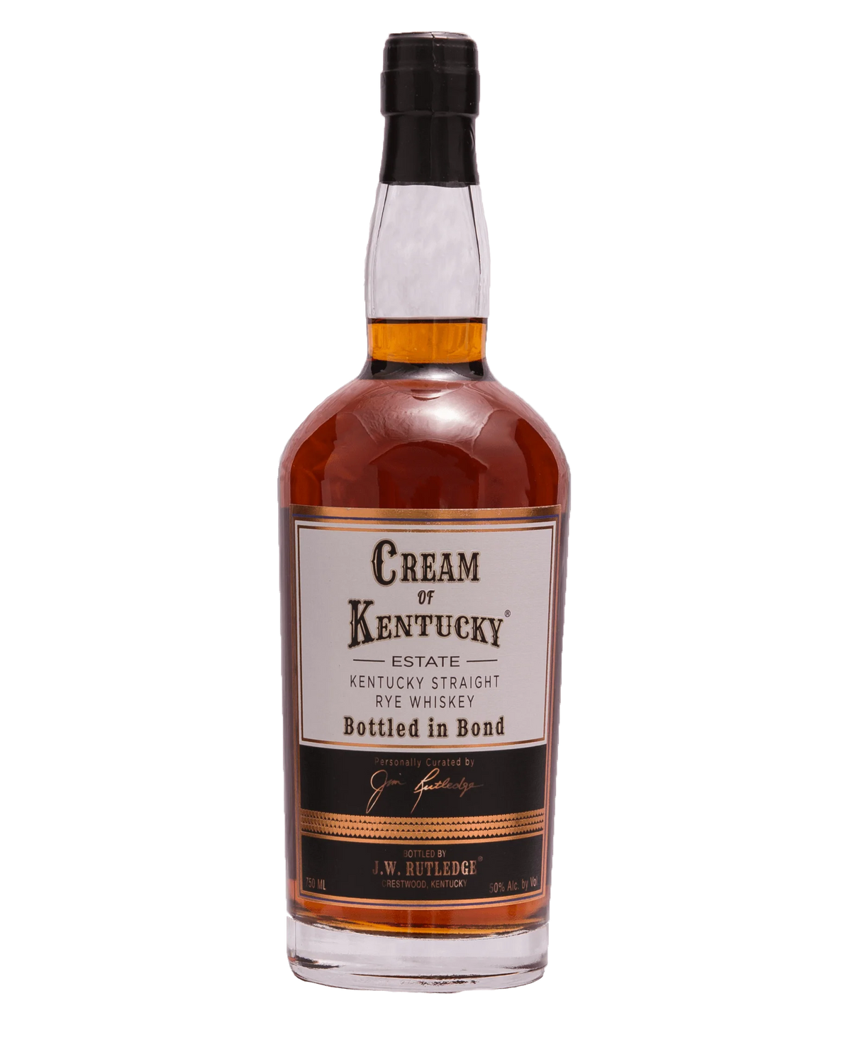 J. W. Rutledge Cream of Kentucky Bottled in Bond Straight Rye Whiskey 750ml