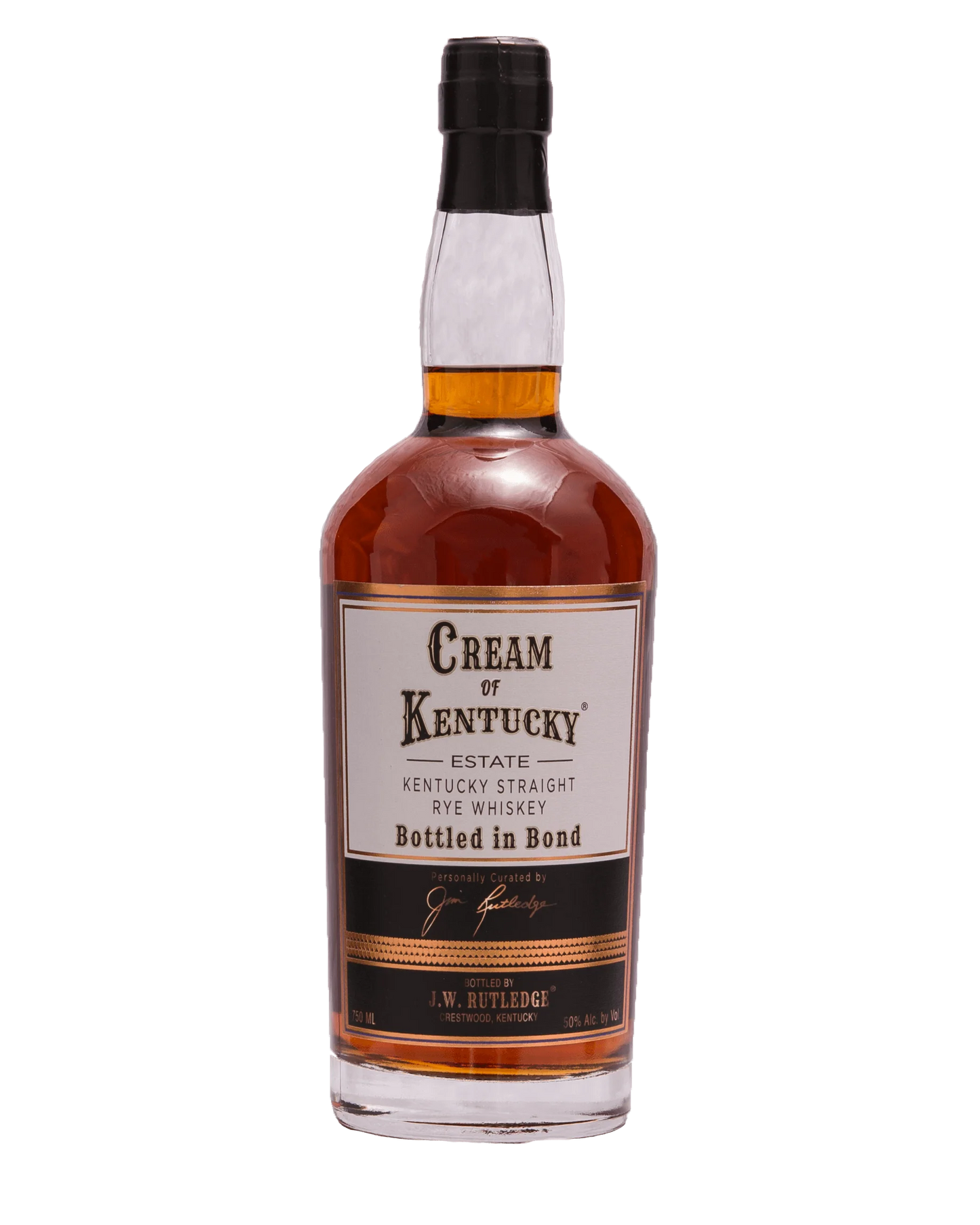 J. W. Rutledge Cream of Kentucky Bottled in Bond Straight Rye Whiskey 750ml