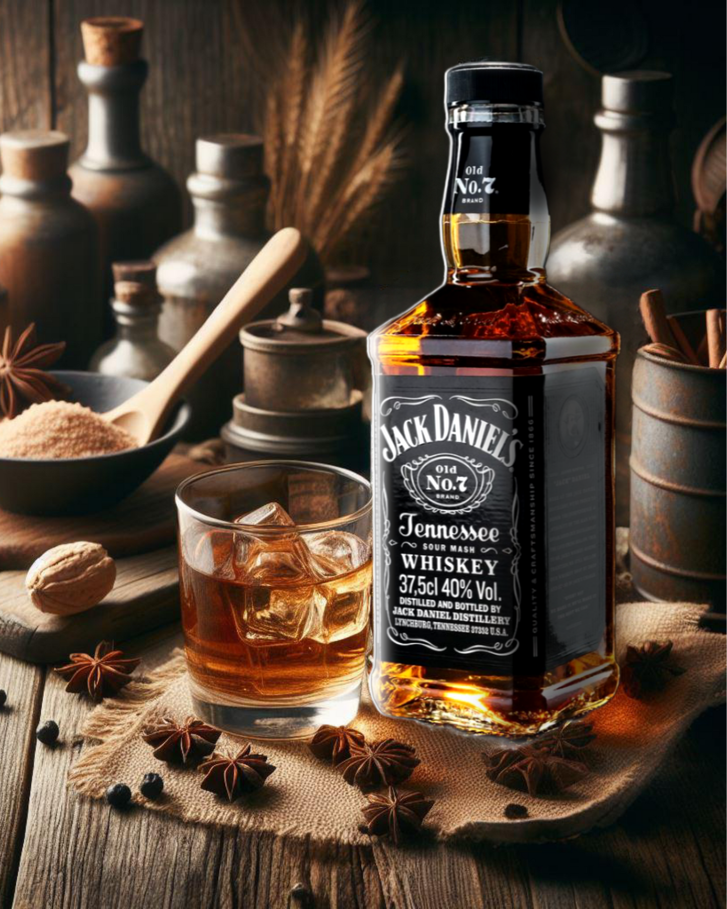 Jack Daniel's Black Label Old No.7 Brand Sour Mash Whiskey 375ml