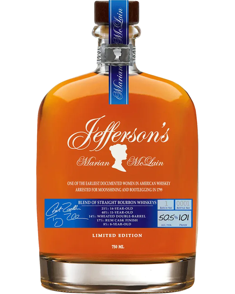 Jefferson's Marian McLain Limited Edition Straight Bourbon Whiskey 750ml