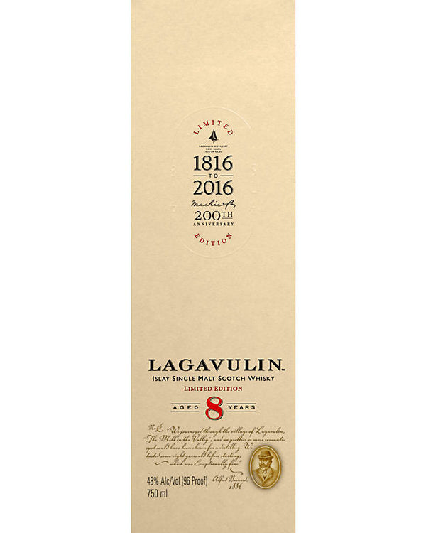 Lagavulin 200 Year Anniversary Limited Edition 8 Year Old Single Malt Scotch Whisky 750ml