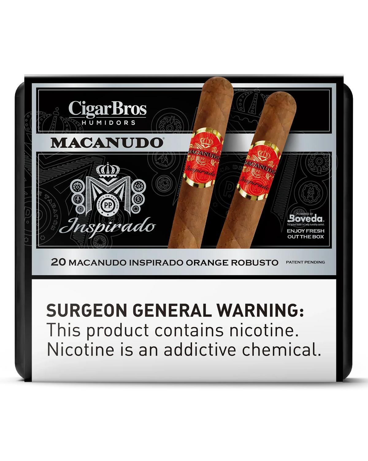 Macanudo Inspirado Red Robusto Cigar With Personal Humidor by CigarBros (Box of 20)
