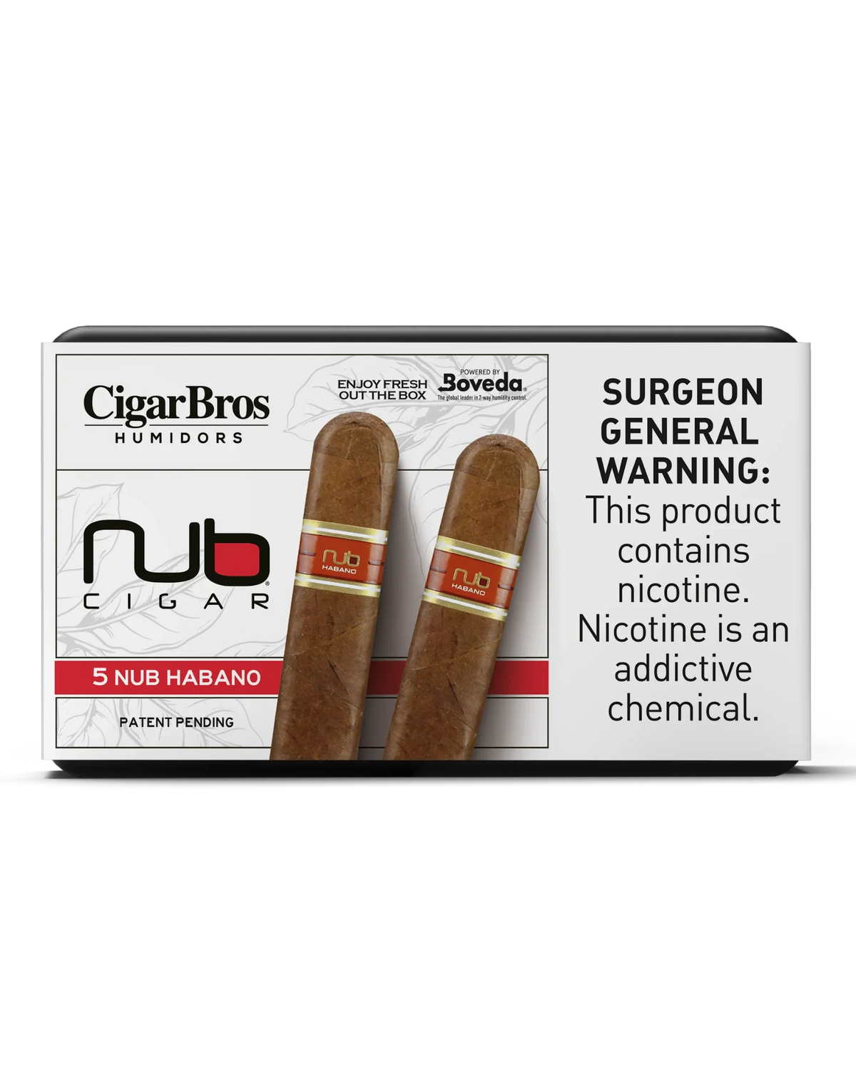 Nub Habano Cigar With Personal Humidor by CigarBros (Box of 5)